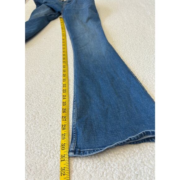 Abercrombie & Fitch Jeans Women's The Flare Ultra High Rise Denim Blue Sz. 0R/25 - Picture 4 of 9